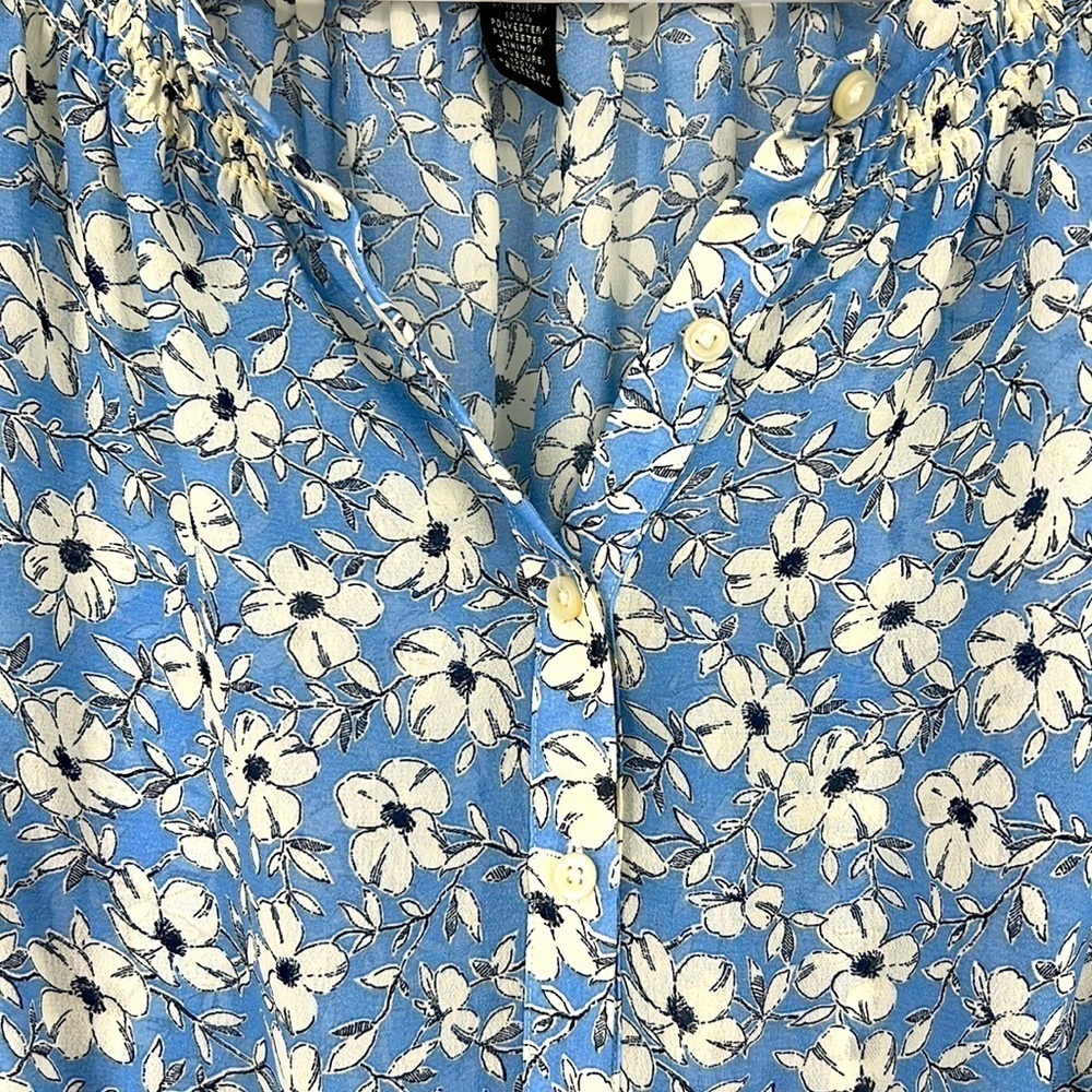 Lauren Ralph Lauren Lined fit & flare drop waist Blue floral dress Size 4 - Picture 8 of 14